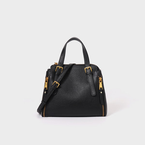 Elegante Bolso de Hombro Cruzado de Piel Genuina de Vacuno para Mujer, Versátil, con Cremallera, de Moda, Tipo Cubo, de Capa Superior - Product Image 5