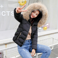 Vestes d'hiver à la mode pour femmes avec capuche détachable Manteau chaud Parka Rich Fox Fur Ladie's Jacket