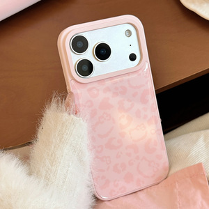 เหมาะสำหรับ iPhone 17 Pro Max, Huawei, เคสโทรศัพท์ Samsung, เคสโทรศัพท์เรซินสีชมพูลายแมวเสือดาวพิมพ์ลายเสือดาวกันตก - Product Image 5