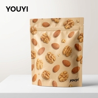 Sachet alimentaire refermable avec fermeture éclair, personnalisable, en matériaux BOPP/PET/VMPET/CPP thermoscellables pour snacks