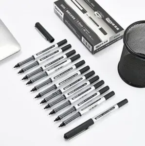 M005 액체 잉크 롤링 볼 스틱 펜, 엑스트라 파인 포인트 (0.5mm) 블랙