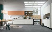 YK Italian Designs : Tiroir coulissant et charnière pour armoires de cuisine en panneau mélaminé écologique laqué blanc, design italien, avec robinet intégré