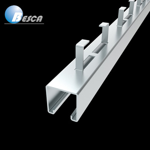 Mạ kẽm nhúng nóng sắt thép không gỉ hình thành <span class=keywords><strong>C</strong></span> u loại đụ<span class=keywords><strong>c</strong></span> strut hồ sơ kênh đường sắt trong 41mm bởi 41mm hoặ<span class=keywords><strong>c</strong></span> 21mm - Product Image 2