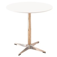 Mobilier de salle à manger nordique en bois moderne et ensemble de chaises table à manger en MDF avec base en acier inoxydable