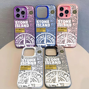 Cover per iPhone 17 16 15 14 13 12 <span class=keywords><strong>11</strong></span> Pro Max antiurto, personalizzata con etichetta Stone Island, alla moda e di tendenza - Product Image 3