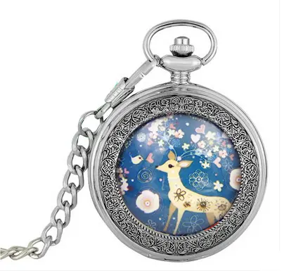fashion Creative Personality Necklace Chain Pocket Watch for Women Chinese wholesale necklace watch for promotion gifts