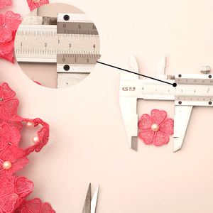 Merletto cucito per abito perlato Organza ricamo fai da te accessori per abiti fatti a mano <span class=keywords><strong>love</strong></span> pizzo a cinque foglie di pizzo con perline - Product Image 4