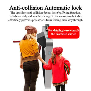 비접촉식 지문인식 및 RFID 접근제어 기능이 있는 자동 삼각대 개찰구 스테인리스 스틸 QR/IC 카드 지원 - Product Image 5