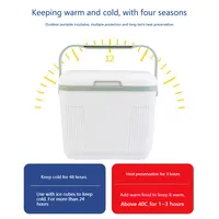 22L आउटडोर प्लास्टिक खाद्य रेफ्रिजरेटर संभाला ठंडा बॉक्स पोर्टेबल मछली पकड़ने बर्फ ches