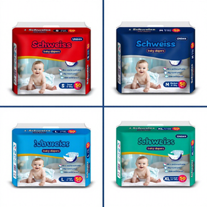 Pannolini in cotone usa e getta Schweiss per neonati e bambini, taglie S/<span class=keywords><strong>M</strong></span>/L/XL, fascia elastica larga, ultra-sottili, traspiranti, super assorbenti, protezione 3D contro le perdite - Product Image 1