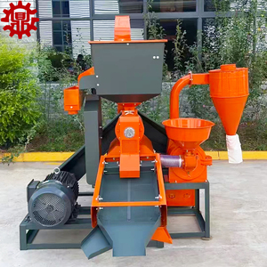 5-in-1 <strong>Grain</strong> Corn Feed Grinder and Rice Mill with <strong>Elevator</strong> Commercial Electric Rice Mill Vibration Screen to Remove Impurities - Product Image 1