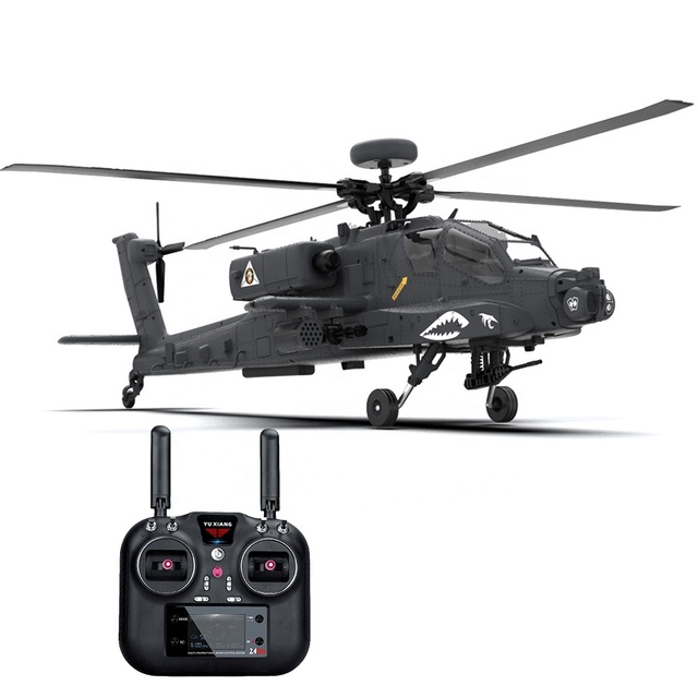 YXZNRC F11-S AH-64D Apache Scale Heli Copter Electric RC Helicopter with GPS 3D6G Dual Axis Gyro Brushless FPV 5.8G Camera RTF