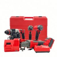 Kit Combo Grande Vente : Perceuse sans fil, tournevis, clé à main, ensemble en acier inoxydable, batterie au lithium, mallette de transport rigide pour réparations domestiques