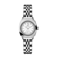 Montre pour femme rétro avec lunette à engrenages, petit cadran TwoandaHalf Hand, bracelet en acier vintage, montre-bracelet à quartz