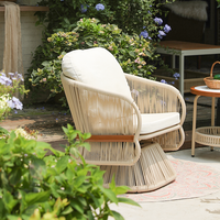 Moderner Outdoor-Drehgarten-Sessel mit wasserdichtem Design und robustem Aluminiumrahmen für den Terrassengebrauch