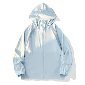 Ropa de protección solar de seda helada con logo personalizado, transpirable, con protección UV, para pesca y ciclismo, chaqueta fina de protección solar, transpirable y a la moda. - Product Image 3