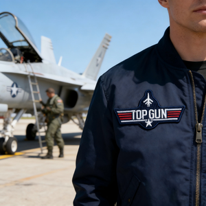 Toppa Ricamata Termoadesiva Premium Eco-Friendly con Motivo Stella Aereo da Combattimento Audace, Applicazione Resistente per Tute da Volo e Giubbotti Bomber - Product Image 4