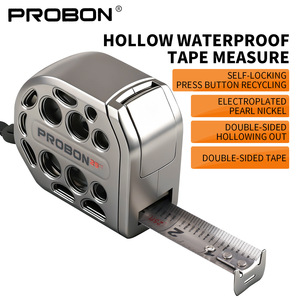 Probon Hollow Waterproof Tape Measure 25ft Double Sided Electroplated Nickel - Product Image 1