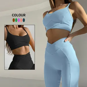 Breathable Sportswear Yoga Suit Fitness Women Sustainable Activewear Sports Run Yoga Leggings Set Workout Sets For Women