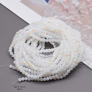 Cuentas de Vidrio Redondas Facetadas de Alta Calidad, <span class=keywords><strong>4mm</strong></span>, 105 Piezas/Hebra, Nuevas, Más Colores, Cuentas Espaciadoras Sueltas para Fabricación de Joyería DIY - Product Image 4