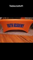 Nappe de table rectangulaire en polyester anti-taches personnalisée, unie, lavable, pour la restauration hôtelière