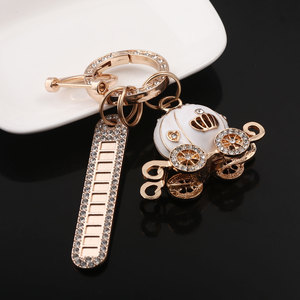 High Quality Luxury Sparkling Pumpkin Bag Charm, Crystal Crown Carriage Keychain <strong>Sweet</strong> <strong>Gift</strong> for Girls - Product Image 5