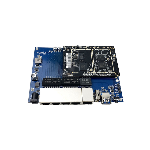 MT7621+MT7905 Openwrt Version WIFI6 GbE WiFi Wireless Router Module 802.11a/b/g/n/ac/ax 2.4G/5.8G HLK-RM60