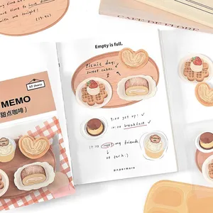 Note adesive carine serie pranzo a tema cibo Kawaii piccolo blocco Note per appunti per ufficio forniture per ragazze ragazzi donne - Product Image 3