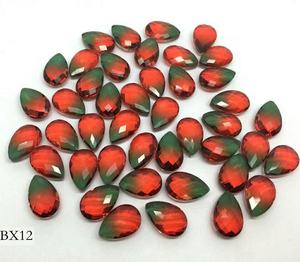 Vente chaude Usine Directe En Gros Pierres Précieuses En Vrac Coupe Poire Améthyste Pastèque Tourmaline Combinaison De Pierres Précieuses En Verre Traité À La Chaleur - Product Image 3