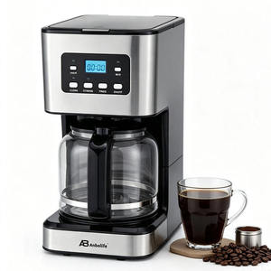 Cafetière à filtre programmable Anbolife Simpy en acier inoxydable 950W <span class=keywords><strong>avec</strong></span> carafe en verre pour la maison et le bureau - Product Image 3