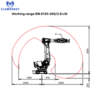 CLAWROBOT ABB工业机器人 200公斤机械臂 6轴大型重型机器人 物料搬运机 托盘化装机