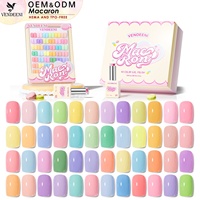 Vente en gros d'usine, collection de vernis à ongles en gel pastel macaron de 48 couleurs, boîte de collection, sans TPO ni HEMA, vernis à ongles en gel UV pour nail art