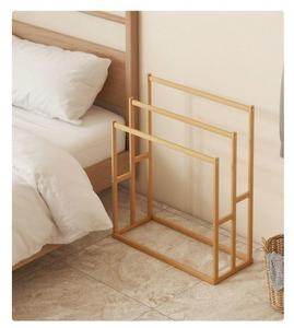 Porte-serviettes en bambou moderne à 3 niveaux Type de support de stockage de salle de bain pour la maison et l'hôtel - Product Image 3