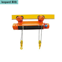 Nouvelle palan électrique monorail à câble métallique 1 tonne 220V triphasé avec chariot motorisé et commande à distance par bouton-poussoir