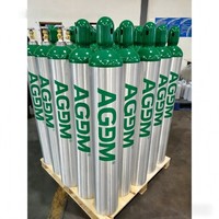 Tanque de CO2 de Aluminio de Grado Alimenticio DOT 3AL para Bebidas y Acuarios, Botella Generadora de CO2 de 1L, 5lb, 10lb, 20lb, 50lb