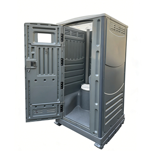 Cabine Sanitaire Mobile en PEHD Haute Résistance avec Poignée <span class=keywords><strong>WC</strong></span> Grise <span class=keywords><strong>pour</strong></span> Chantiers Extérieurs - Product Image 6