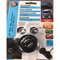 Allume-cigare USB ZCQR DECO pour voiture, chargeur double port 12-24V 4.8A max avec indicateur LED et surveillance de la tension, modèle M0433