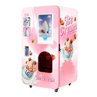 Machine à glace molle automatique multi-saveurs, modèle 18L avec 6 garnitures, pour préparation de glace en poudre au lait