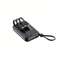 Offre Spéciale câble intégré petite alimentation mobile mince 10000mAh batterie externe à charge rapide