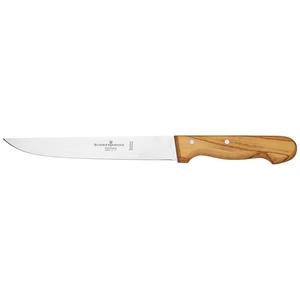 Cuchillo para carne Schwerkrone de 12 cm con mango de madera de olivo, cuchillo para rebanar - Product Image 1