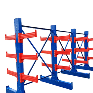 Scaffalatura Cantilever in Acciaio a 5 Ripiani con Protezione Anticorrosione, Scaffale per Riviste a Doppio Pannello in Plastica, Altezza Regolabile, Facile Montaggio - Product Image 3