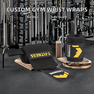 Custom Logo Plastic <b>Wrist</b> <b>Bands</b> Striped Weightlifting <b>Wrist</b> Wrap Brace Adjustable Heavy Duty Non Slip Strength Training Gym - Product Image 2