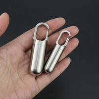 Boîte à pilules portable étanche avec boucle métallique, organisateur de capsules, rangement de granulés, étui de voyage pour médicaments, porte-clés