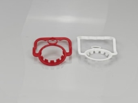 Poignée ergonomique en plastique jetable de 45 mm, multicolore, de qualité alimentaire, pour bouteilles d'eau minérale, modèle HT45