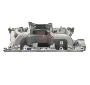 Collecteur d'admission à double plan MATCHWAY SBF en aluminium satiné, à carburateur, nouvellement usiné par CNC pour moteur Small Block 260 289 302 V8 - Product Image 4