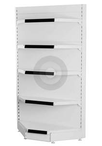 رفوف عرض المصنع رف زاوية خارجي رف سوبر ماركت متجر بقالة متجر صغير رف سوبر ماركت رف متجر تجزئة أبيض - Product Image 4