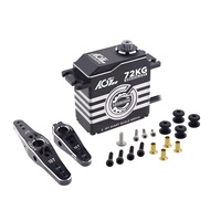 Servo RC AGFRC A200BHMW 2S con Engranajes de Acero, Sin Escobillas, IP67 Impermeable, Programable, Velocidad de 0.092 Segundos, Torque de 72KG para Autos a Escala 1/6