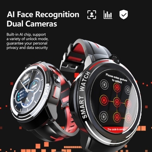 Montre connectée Android <span class=keywords><strong>LOKMAT</strong></span> <span class=keywords><strong>APPLLP</strong></span> 3 pour hommes, écran AMOLED rond de 1,39 pouce, Wifi 4G, double caméra, bracelet détachable, pour femmes - Product Image 2