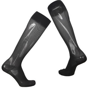 Calcetines deportivos negros transparentes, <span class=keywords><strong>medias</strong></span> transpirables de compresión alta hasta la rodilla, soporte de circulación de 15-20mmHg <span class=keywords><strong>para</strong></span> la prevención de venas varicosas - Product Image 4