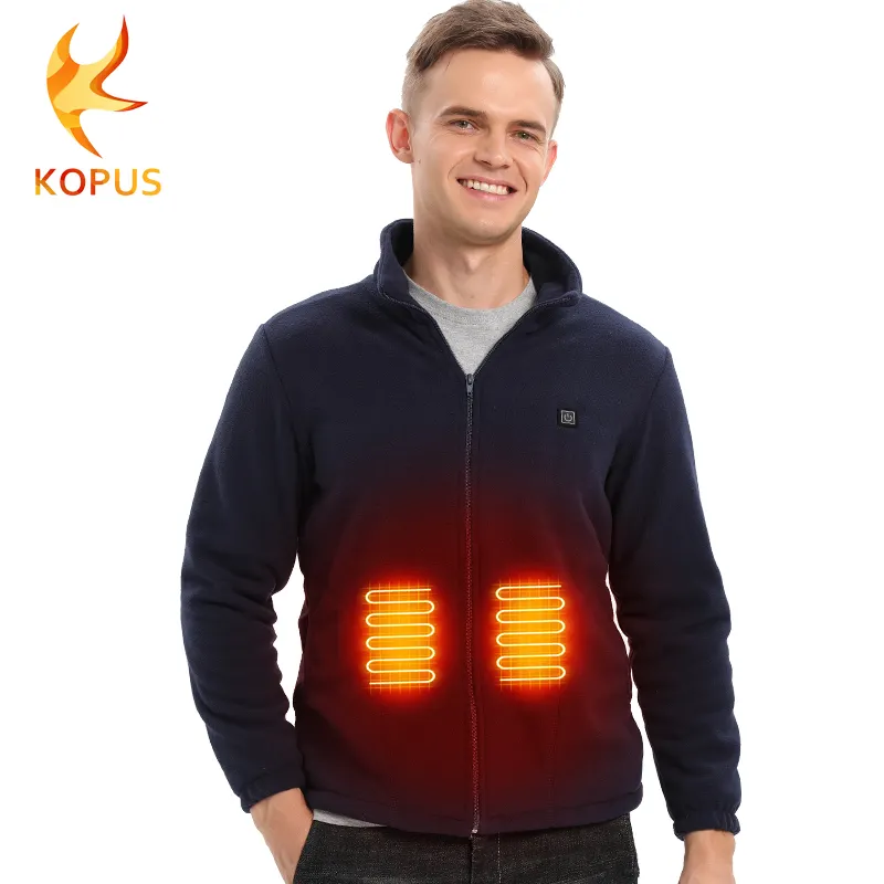 Chaqueta térmica de 5 zonas de calefacción de diseño personalizado de fábrica chaqueta de calefacción eléctrica para hombres
